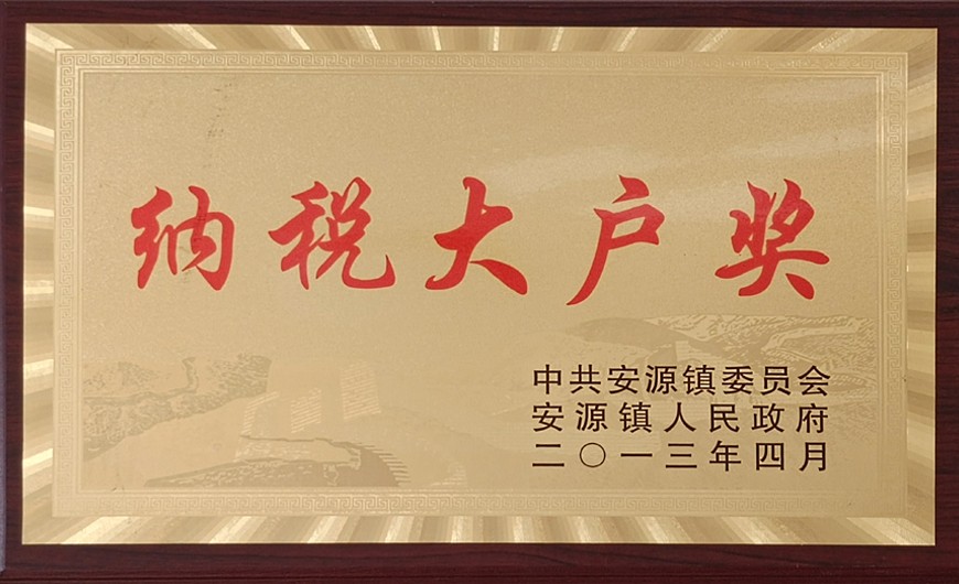 纳税大户奖